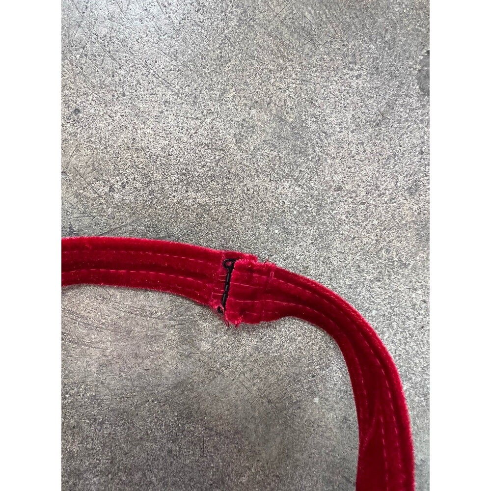 VTG 90s Y2K Laundry Shelli Segal Red Velvet Halter Maxi Dress Open Back NWT Sz M - Picture 12 of 16